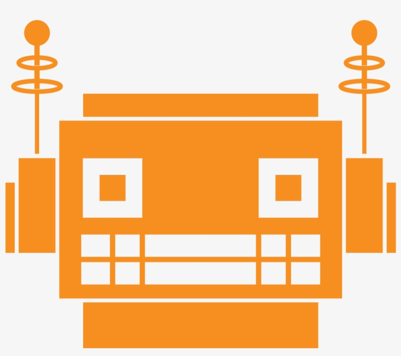 Robot Head Orange, transparent png