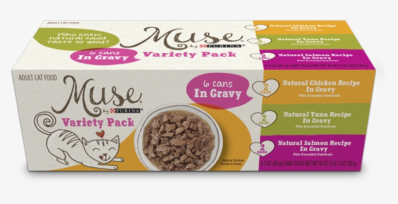 Muse 6 Count Variety Pack Wet Cat Food, transparent png