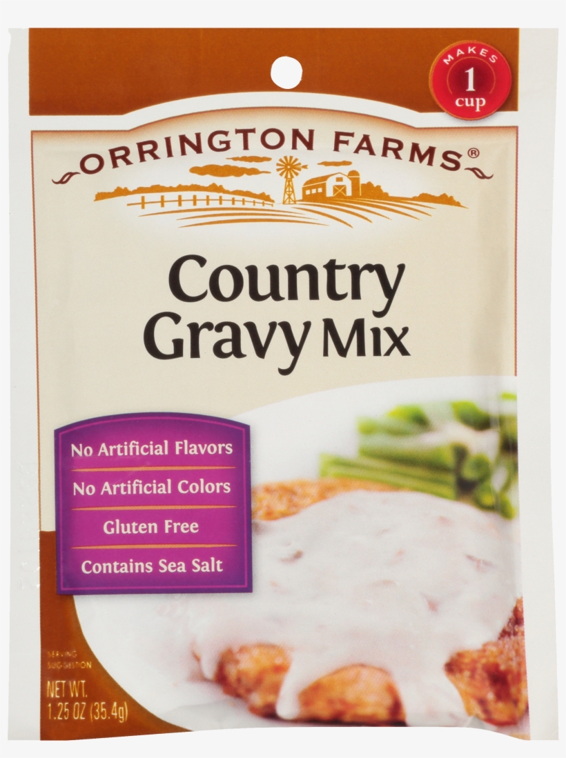 Orrington Farms® Country Gravy Flavored Mix Pouch, transparent png