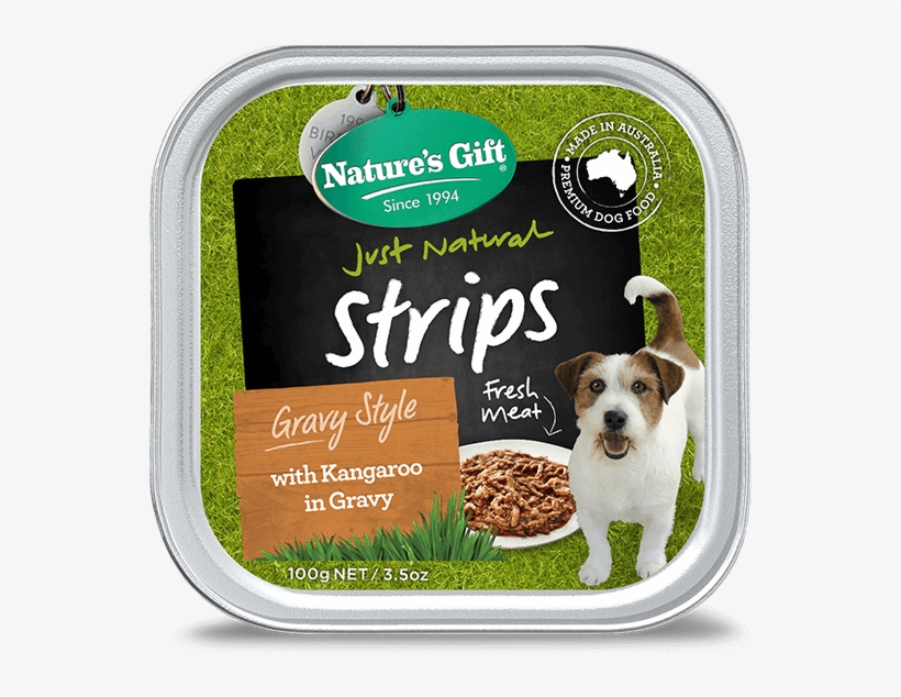 Strips With Kangaroo In Gravy 100g, transparent png