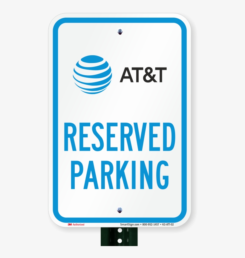 Reserved Parking Sign, At And T Inc, transparent png