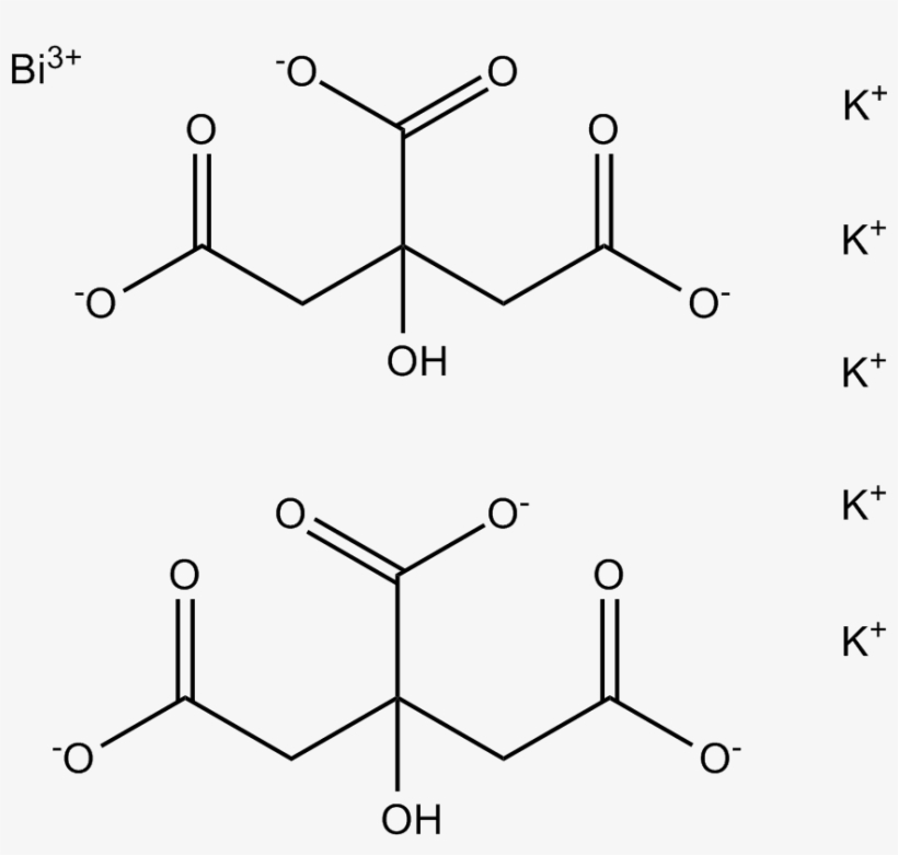 Bismuth Subcitrate Potassium, transparent png