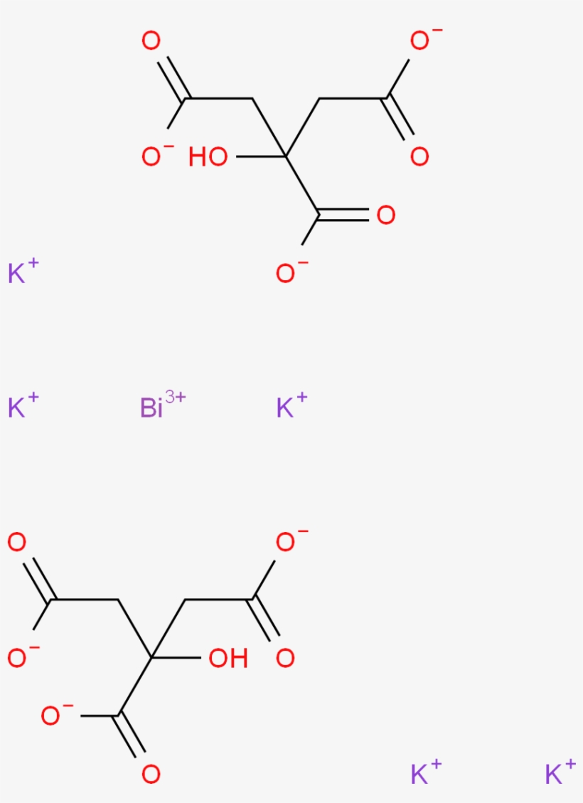 Bismuth Subcitrate Potassium Molecular Structure Cas, transparent png
