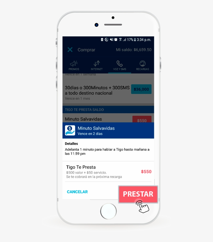 Compra Paquetes Minutos Salvavidas Tigo Prestar, transparent png