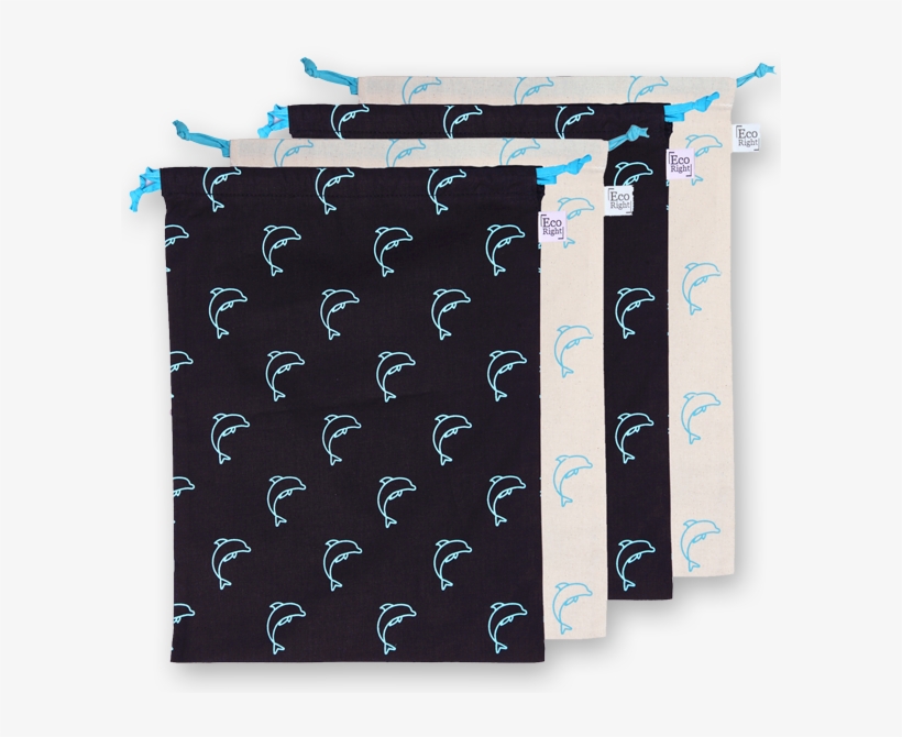 Ecoright Drawstring Bags Dolphins, transparent png