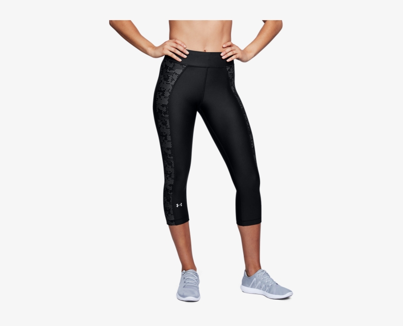 Women's Ua Heatgear® Armour Jacquard Capris, transparent png