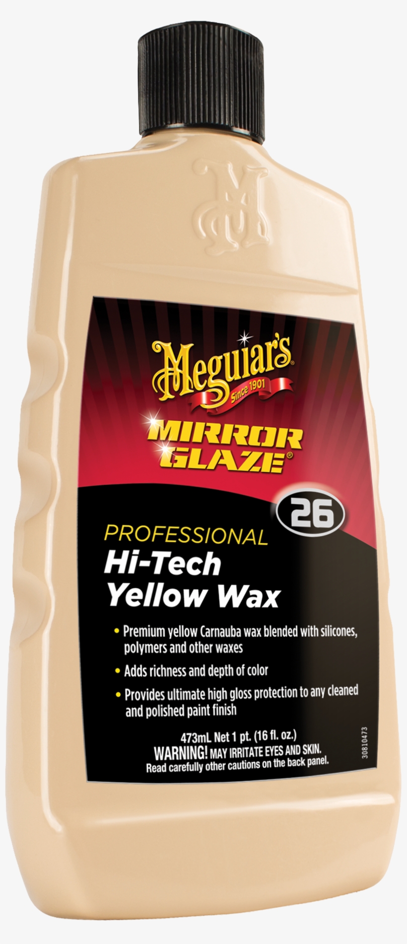 M26 Mirror Glaze® Hi-tech Yellow Wax, 16 Oz, transparent png