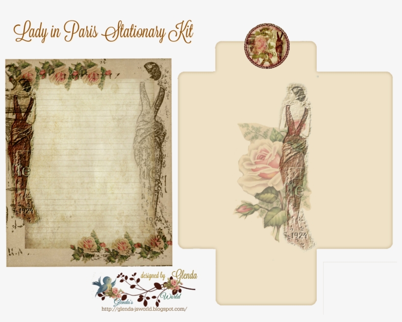 Displaying Lady N Parisk Stationary Kit By Glenda@glenda, transparent png