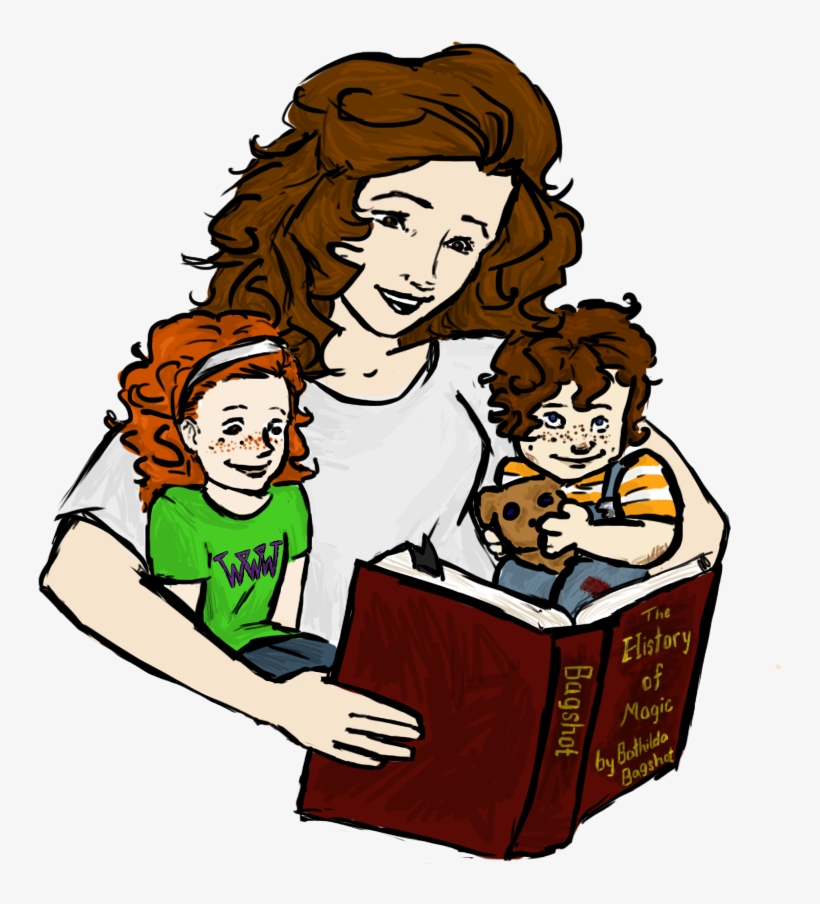 Mum-reading, transparent png