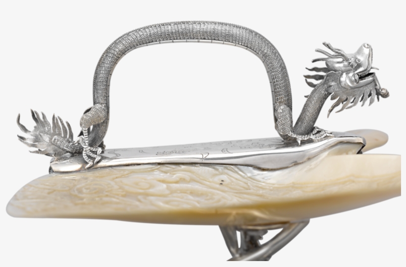 Chinese Mother Of Pearl Dragon Dish, transparent png