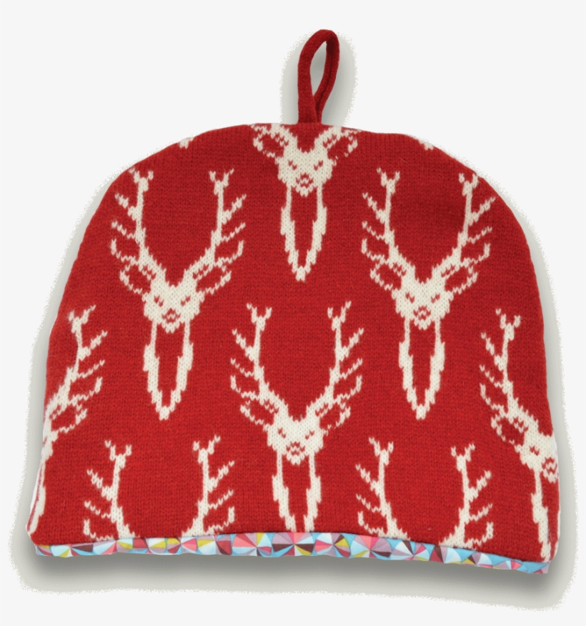 Knitted Stag Head Tea Cosy, transparent png