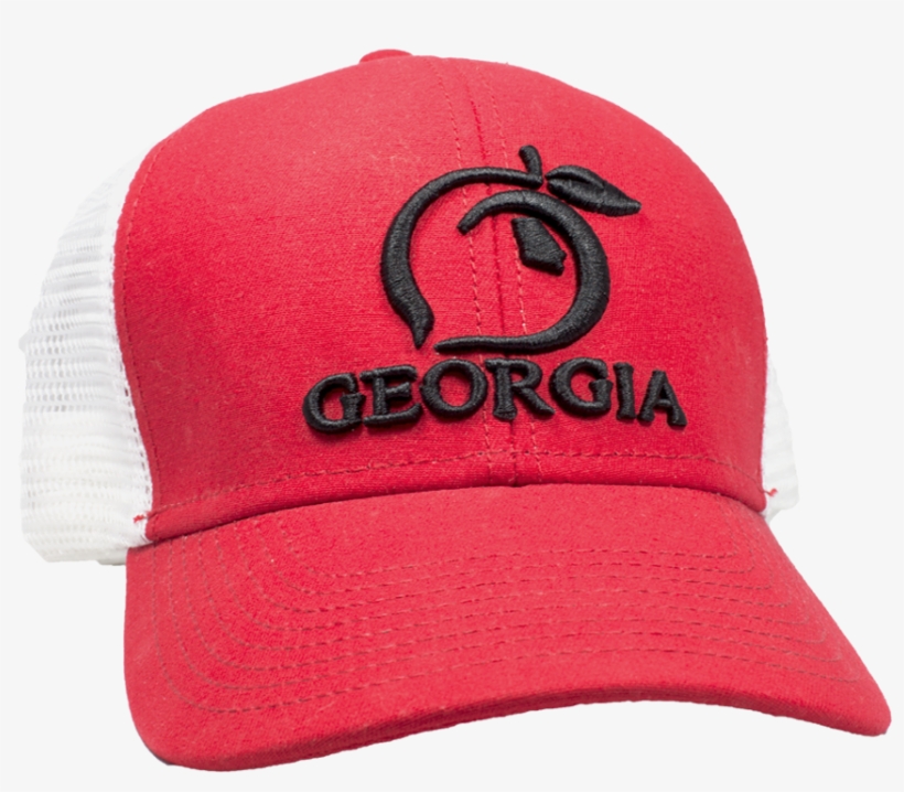 Peach State Pride Red White Original Georgia Mesh Back, transparent png
