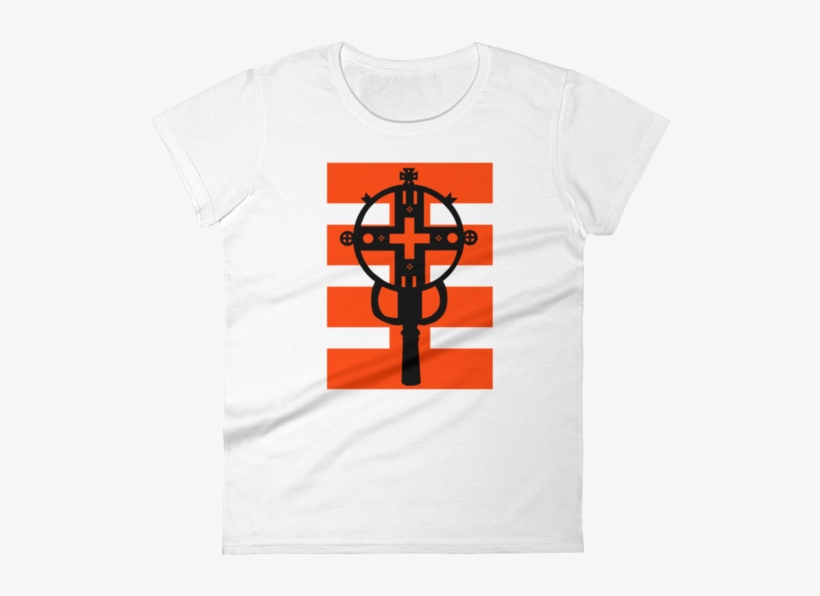 Black Cross Red Stripes Women's T-shirt Ethiopian Coptic, transparent png