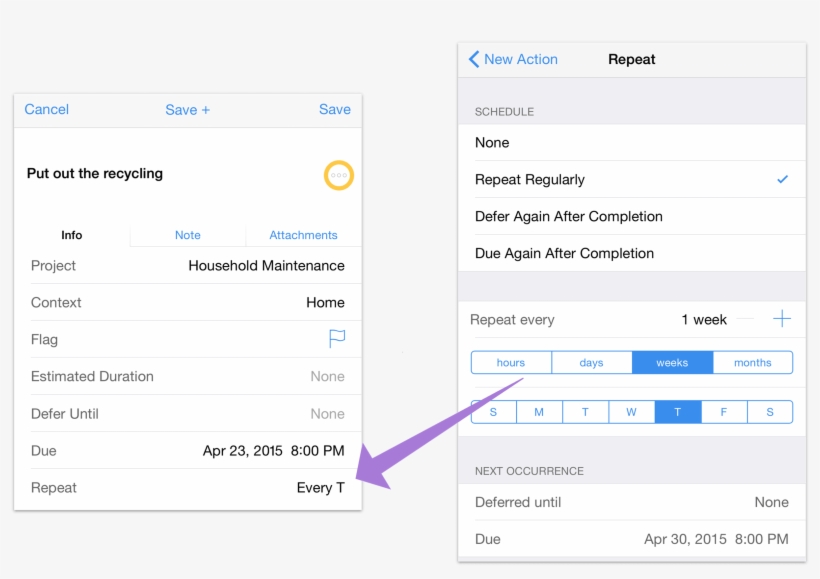 Setting Up A Repeating Item In The Action Editor, transparent png
