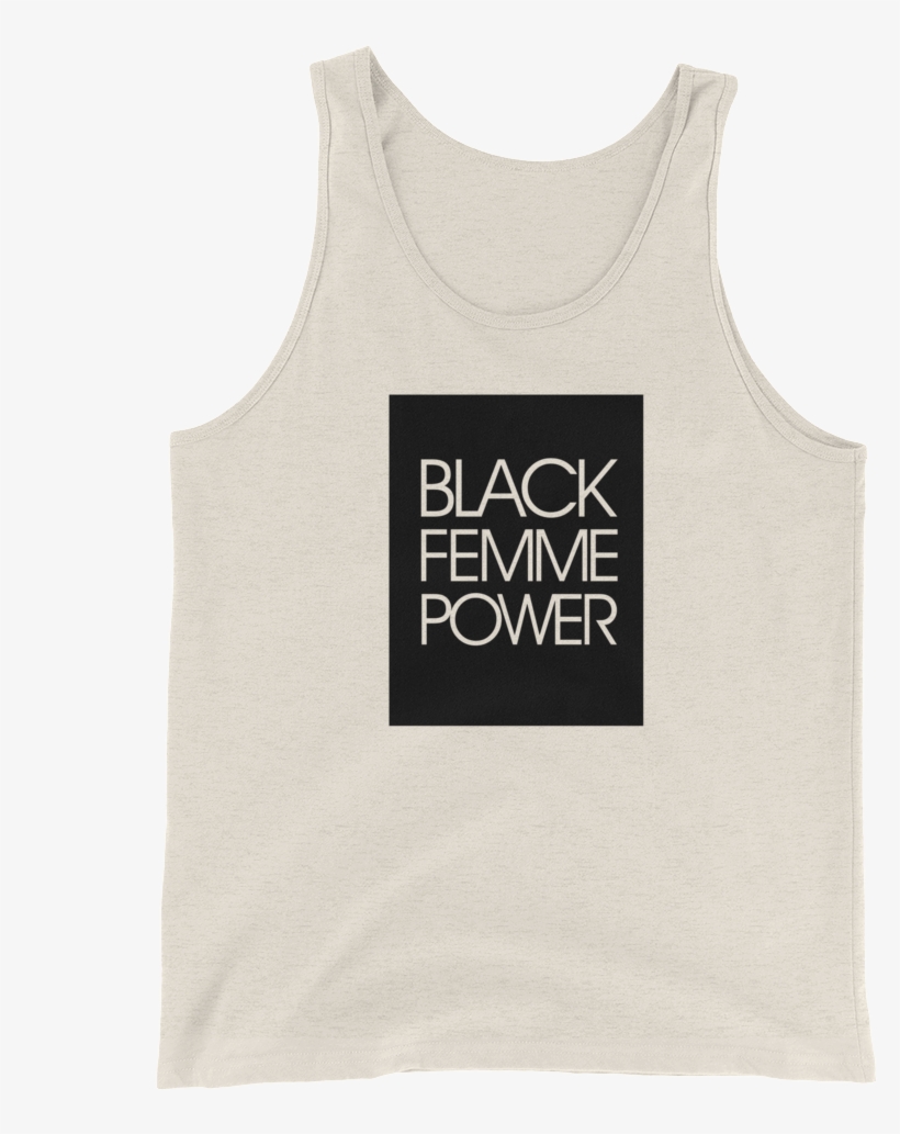 "black Femme Power" Unisex Tank Top, transparent png