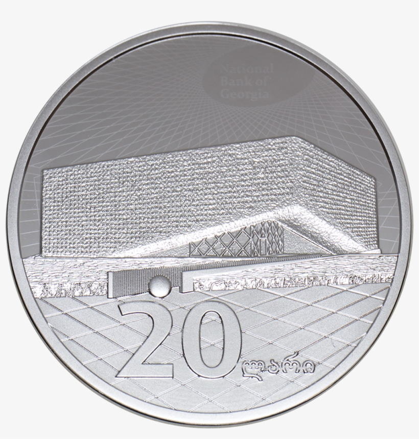 20th Jubilee Of Lari Georgia Coin 20 Lari Reverse, transparent png