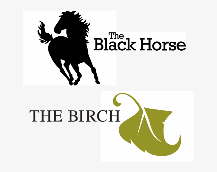 Black Horse And Birch, transparent png