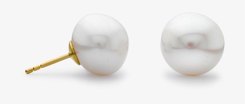 Winsor Bishop 18ct Yellow Gold Pearl Stud Earrings, transparent png