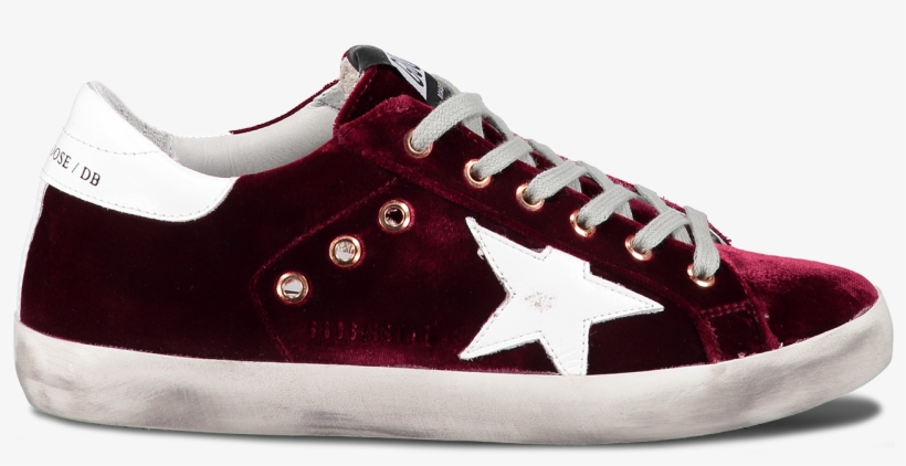 Women's Superstar Sneaker In Bordeaux Velvet, transparent png