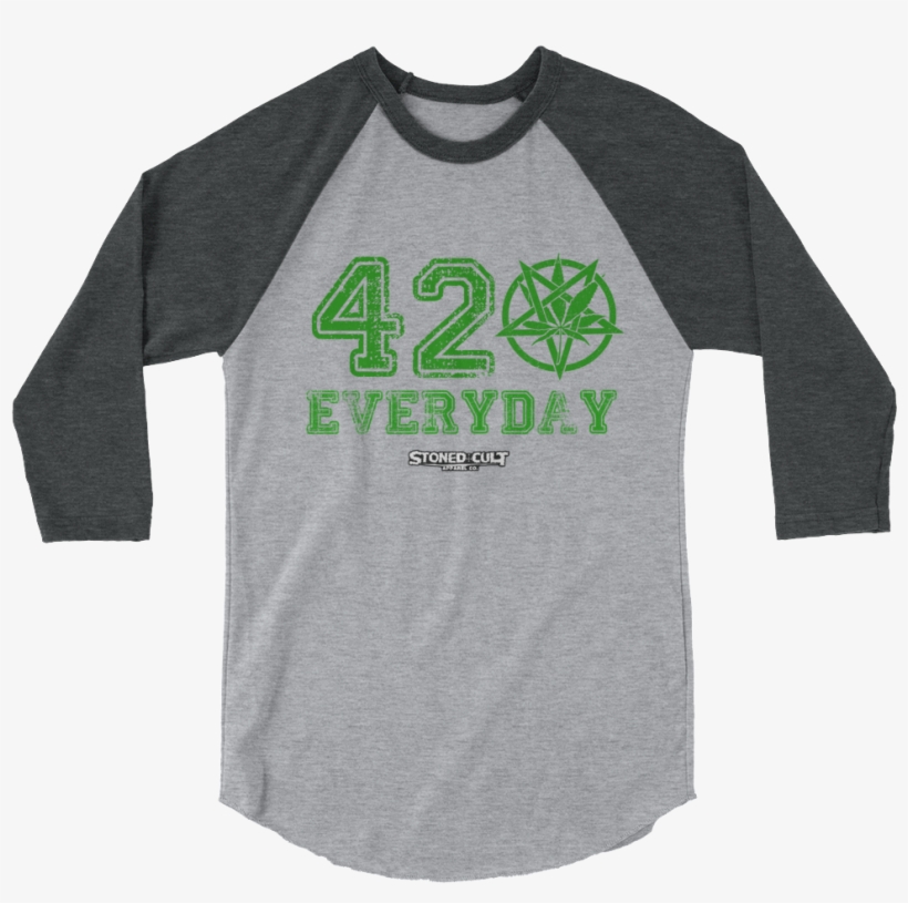 Stoned Cult "420" 3/4 Sleeve Raglan Shirt, transparent png