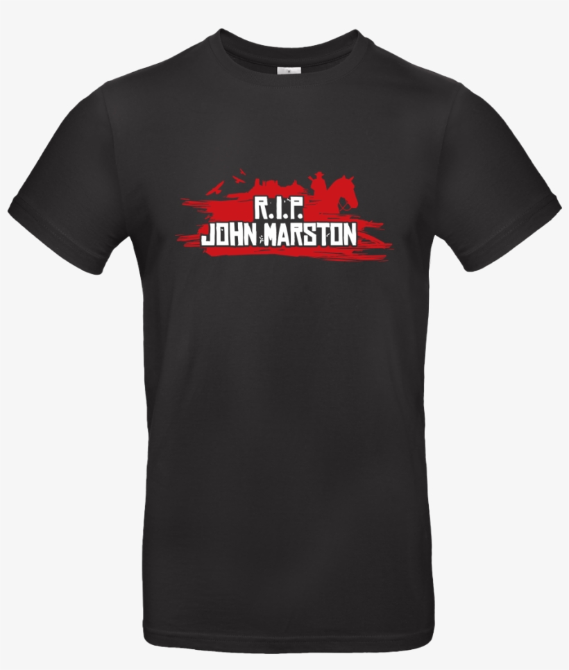 R - I - P - John Marston T-shirt B&c Exact 190 - Black, transparent png