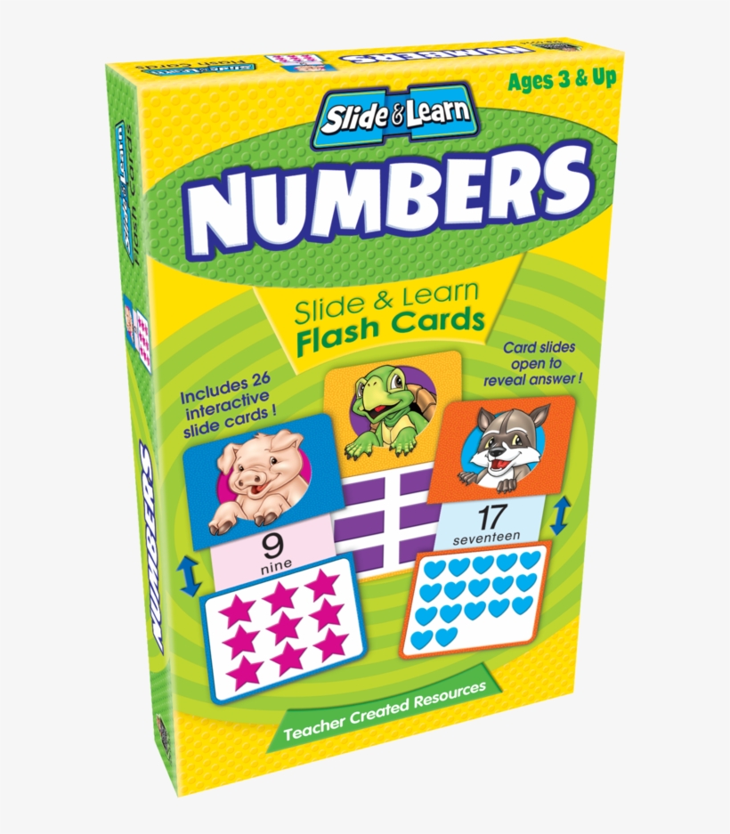 Tcr6554 Numbers Slide & Learn Flash Cards Image, transparent png