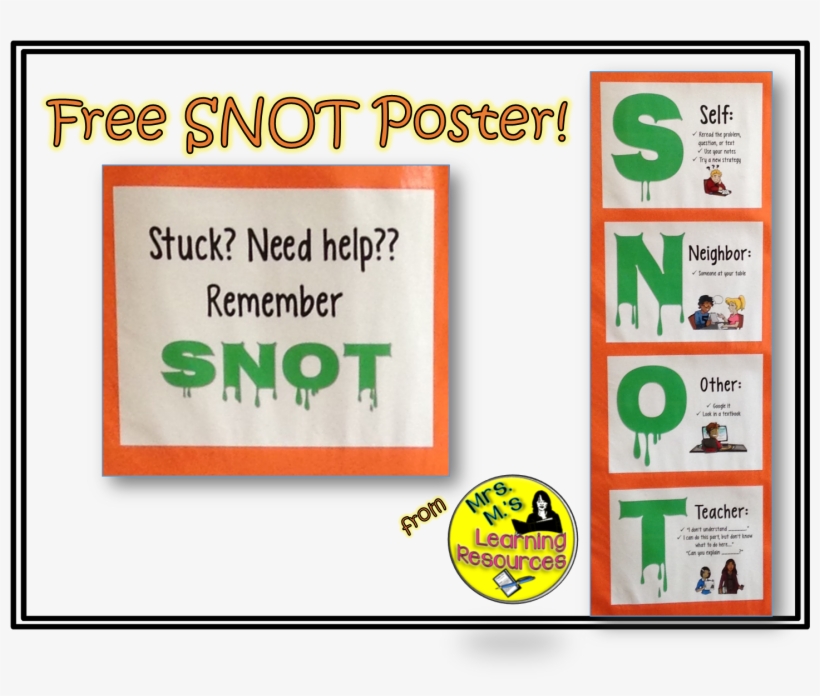 Teach Students How To Ask For Help Using Snot, transparent png