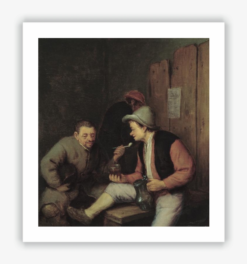 Peasants Smoking And Drinking In A Tavern, transparent png