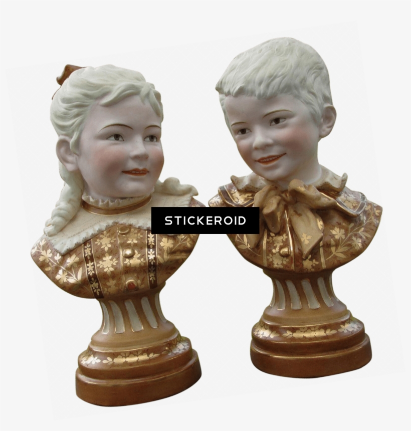 Pair Of Victorian Busts, transparent png