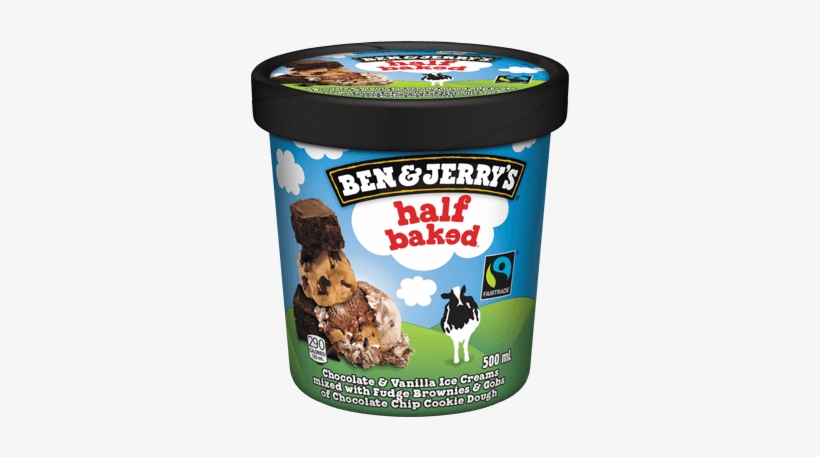 Half Baked® - Ben En Jerry Chocolate Fudge Brownie, transparent png