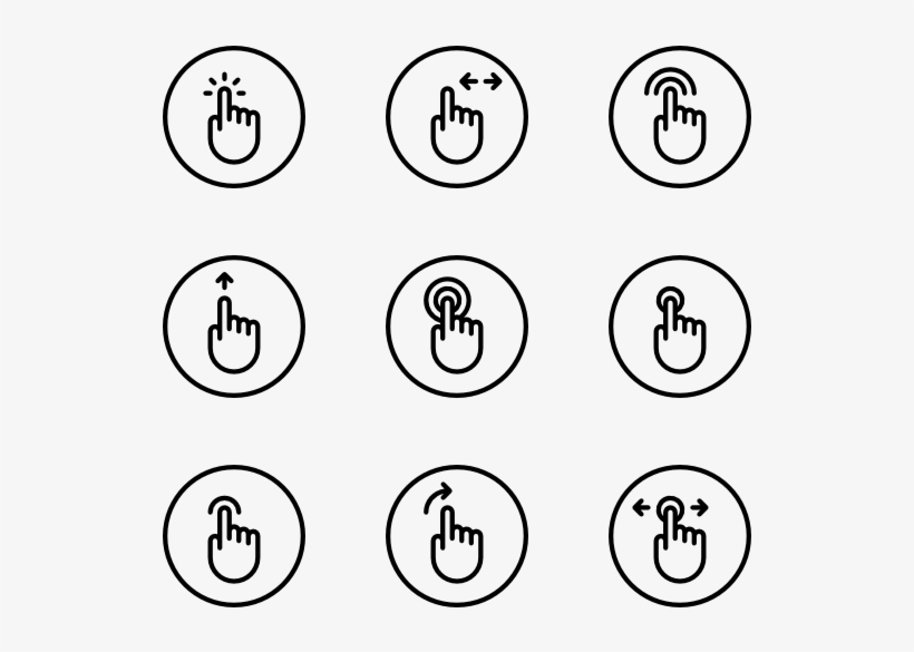 Gesture Set - لغز ماهو الرقم الناقص, transparent png