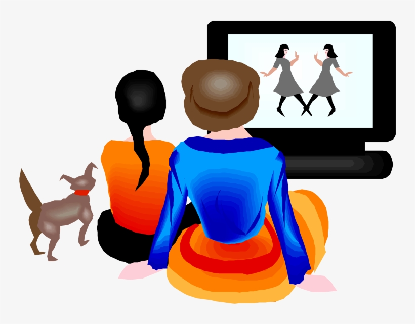 28 Collection Of Watching Movie At Home Clipart - Watching Movie Clipart, transparent png