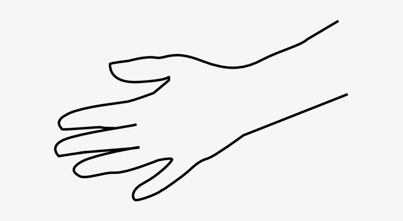 Handshake Free Clipart - Hand Clipart Black And White, transparent png