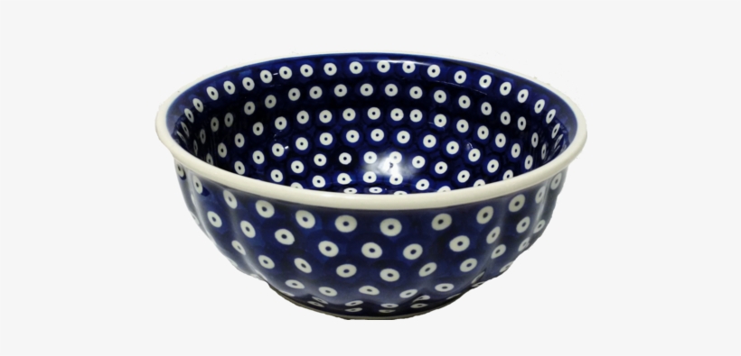 9" Salad Bowl In Polka Dot Pattern - Ceramic, transparent png