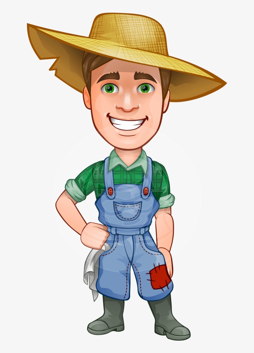 Working Vector Farmer - Cartoon Farmer Png, transparent png