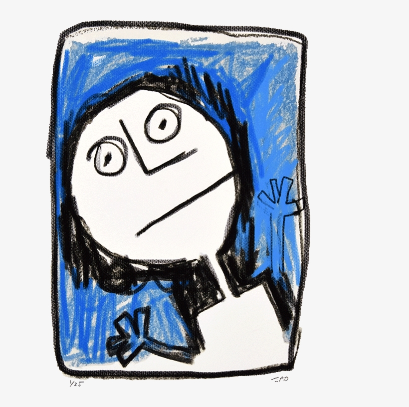 Figure On Blue - Cartoon, transparent png