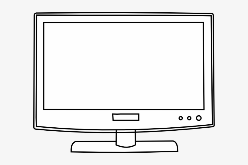Clipart Info - Colour Tv Clipart Black And White, transparent png