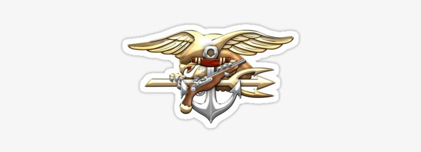 Navy Seals Trident Emblem " Stickers By Serge - Navy Seal Logo Png, transparent png