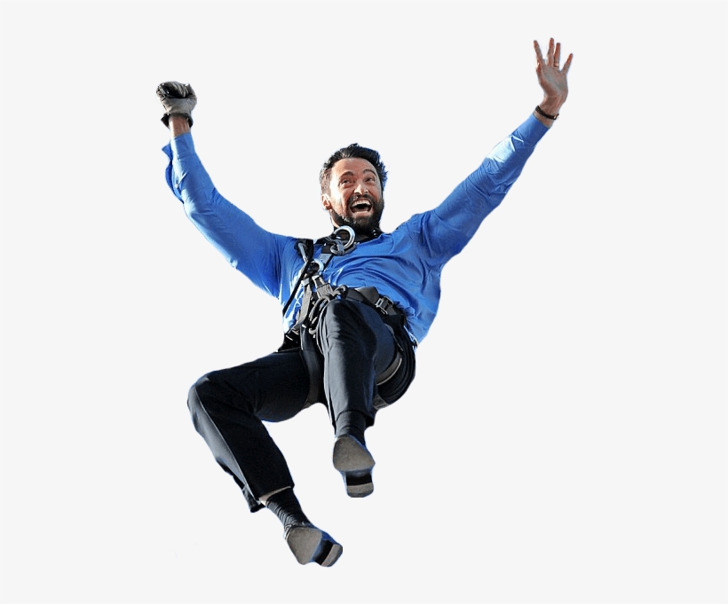 Hugh Jackman Falling - Hugh Jackman Can Ride Anything, transparent png