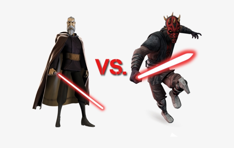 Darth Maul Vs - Darth Tyranus Clone Wars, transparent png
