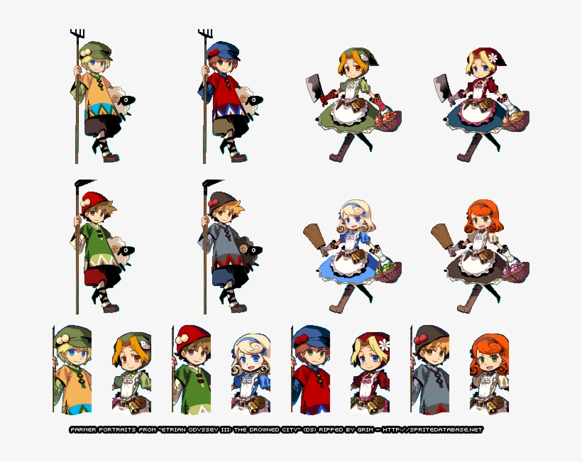 Farmer - Etrian Odyssey 5 Sprites, transparent png