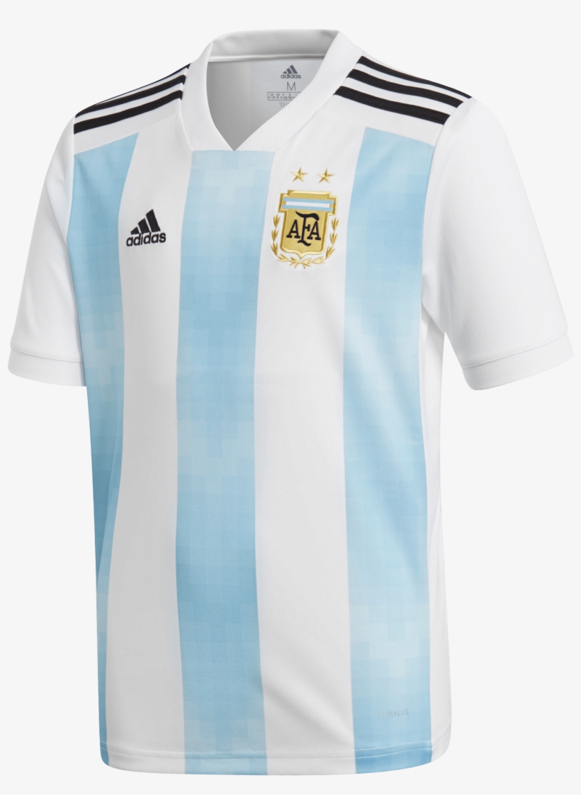 Adidas 2018 Argentina Home Replica Jersey Youth - Argentina Home Kit 2018 Png, transparent png