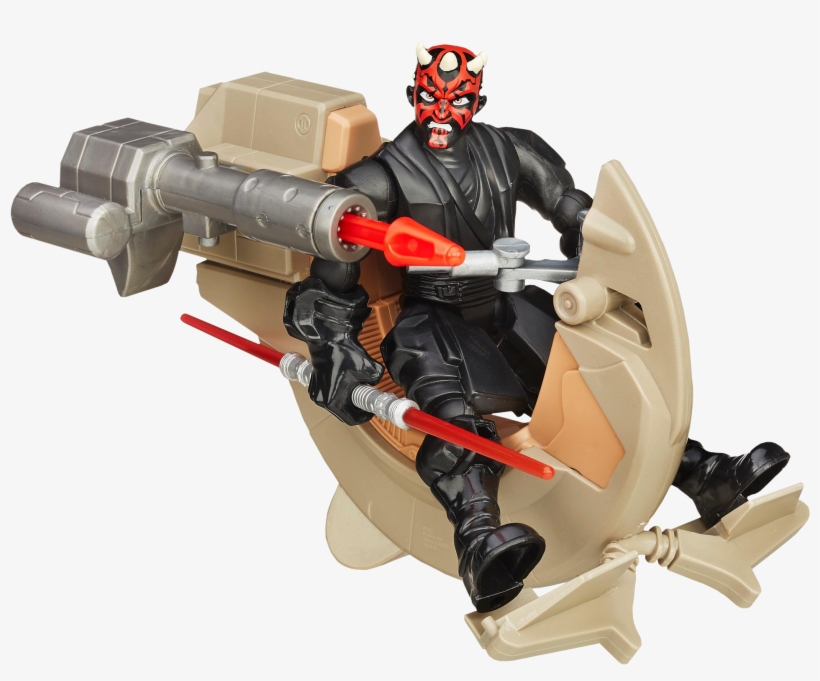 Hero Mashers Speeder Bike With Darth Maul - Star Wars Hero Mashers Darth Maul, transparent png