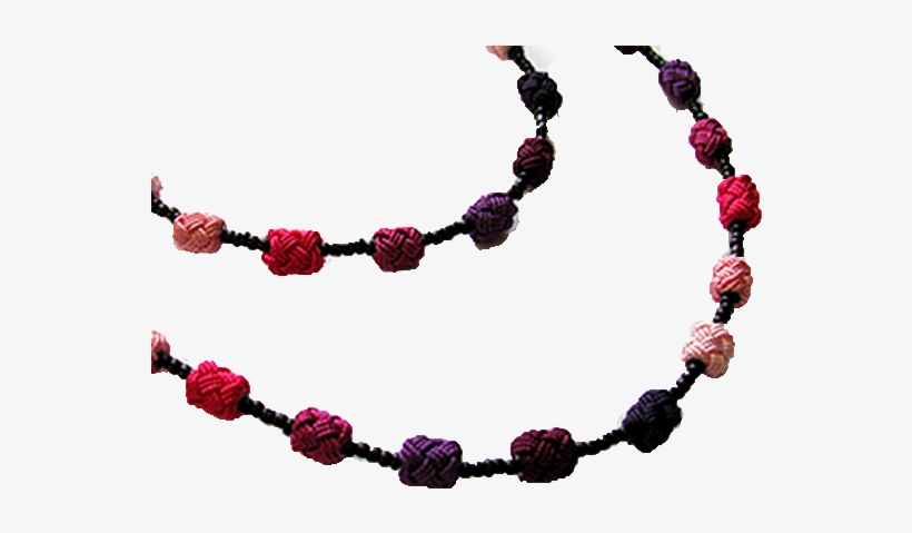 Small Textile Beads - Necklace, transparent png