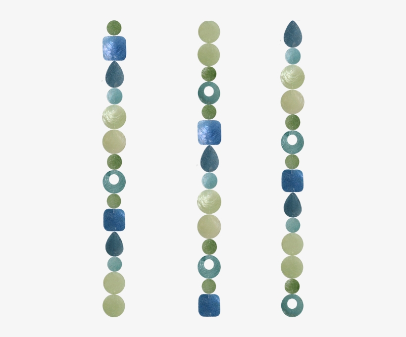 Green & Blue Capiz Shell Strand - Bead, transparent png