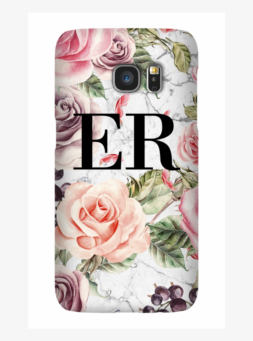 Personalised Watercolor Floral Initials Samsung Galaxy - Mobile Phone, transparent png