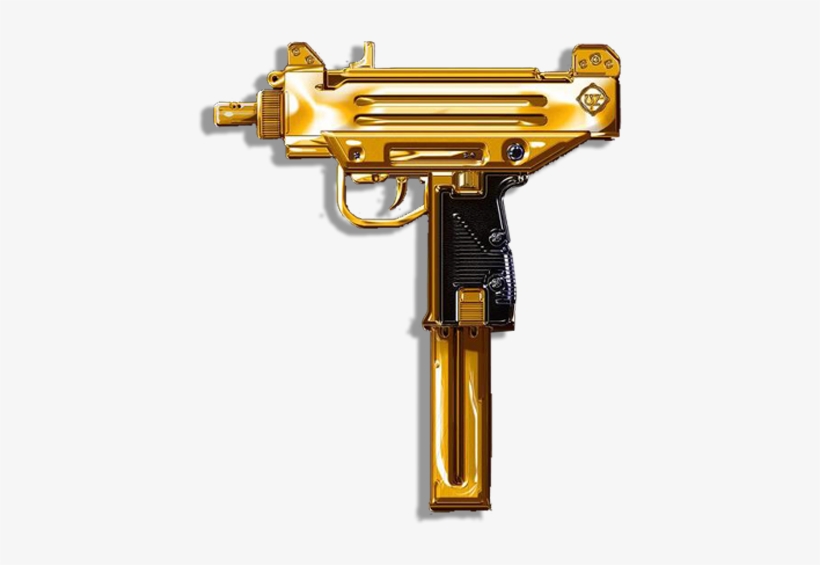 Gold Uzi Uz Trapmusic Sticker Ryan Quotah Png Uzi Gold - Gold Uzi Png, transparent png