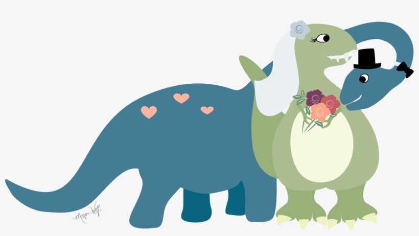 Dinosaur Clipart Wedding - Dinosaur Wedding, transparent png