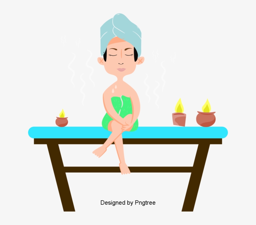 Simple Cartoon Female Spa Nursing Design, Simple, Female, - Cartoon, transparent png