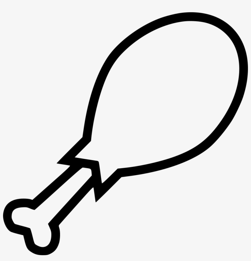 Chicken Leg Comments - Chicken Legs Black And Whire, transparent png